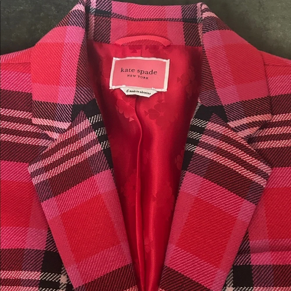 Kate Spade Plaid Blazer